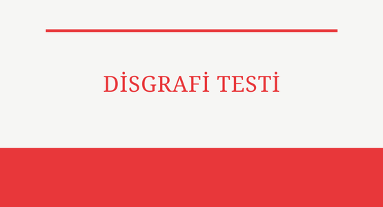 disgrafi testi