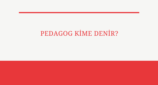 pedagog kime denir