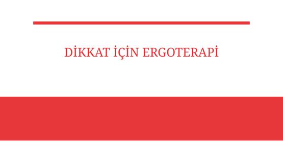 dikkat icin ergoterapi