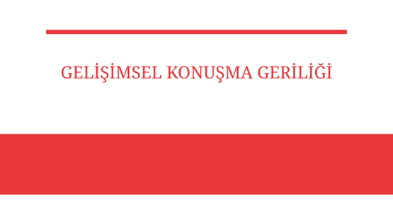 gelisimsel konusma geriligi