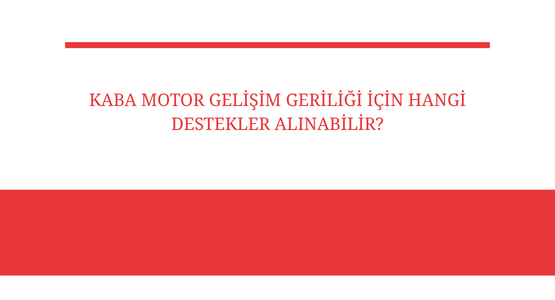kaba motor gelisim geriligi icin hangi destekler alinabilir